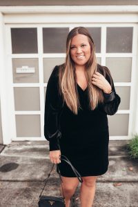 Ashley Zeal from Two Peas in a Prada shares two velvet looks from Macy's 1.State.