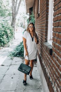 Ashley Zeal from Two Peas in a Prada shares a black and white dress under $50. Nordstrom Anniversary Sale 2018.
