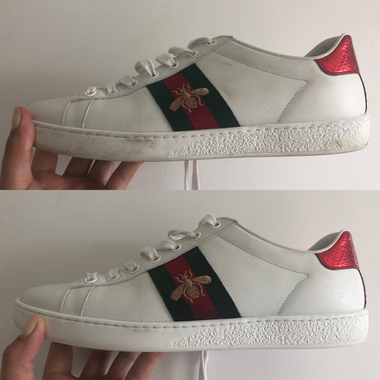 How to Clean Gucci Sneakers (or any shoes) - Ashley & Emily